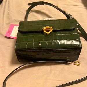 Kate Spade croc embossed leather handbag.